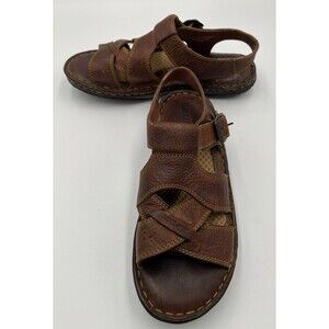 Born Womens 9 Brown Leather Fisherman Sandals Open Toe Comfort Casual